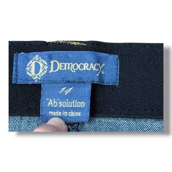 Democracy “Ab"solution Booty Lift Straight Leg Indigo Jeans Women’s Size 14 - Picture 8 of 15